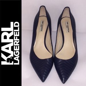 karl lagerfeld rosette pumps